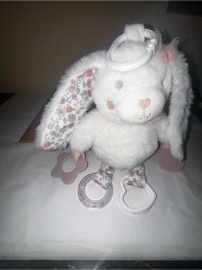 Replacement Plush White Bunny Activity Toy with Pink Accents Dream Gro